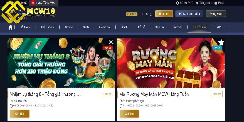 Các khuyến mãi MCW18 hấp dẫn khác